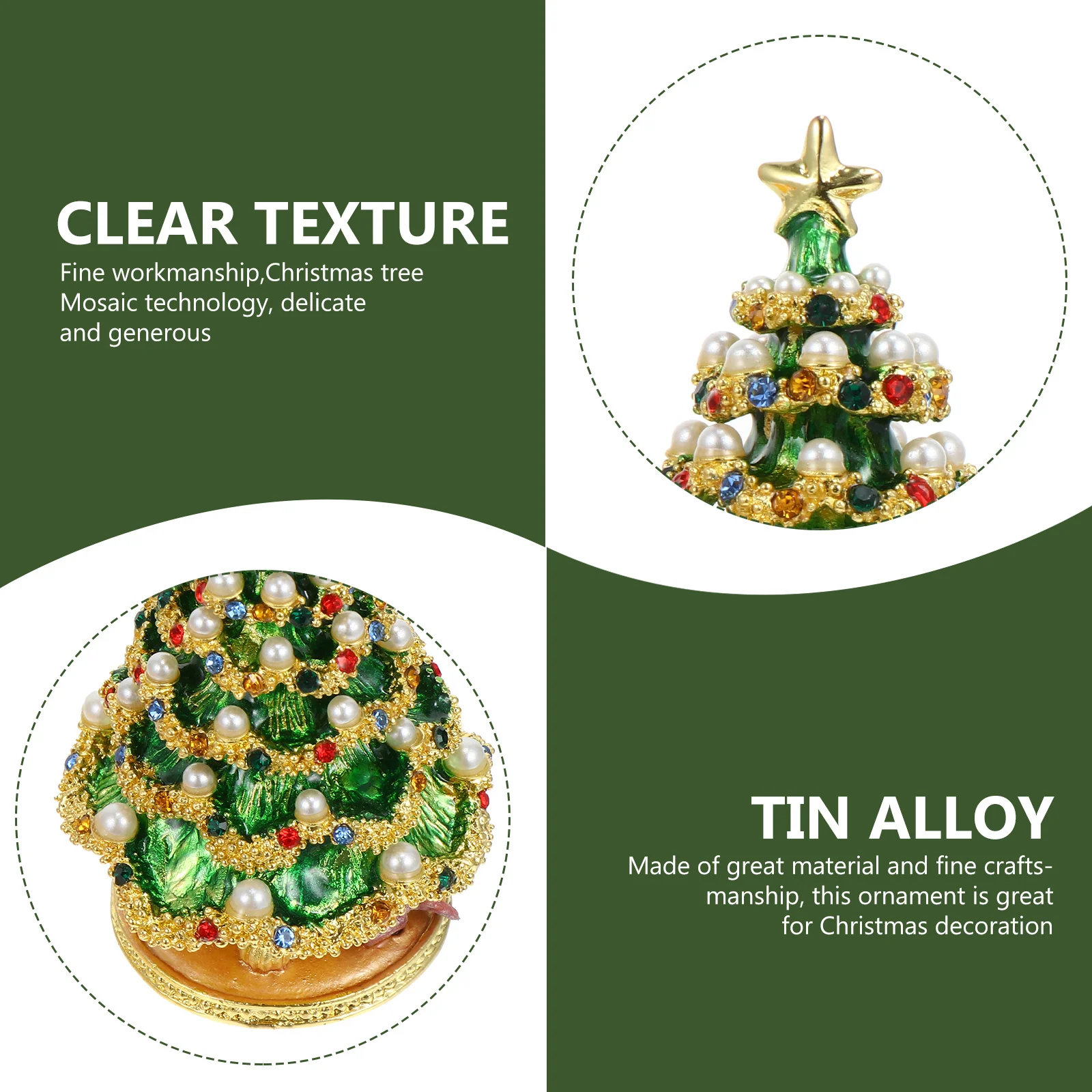 

1Pcs Xmas Tree Decoration Creative Jewelry Storage Container Desktop Ornament Lovely Christmas Organizer Creative Storage Tray