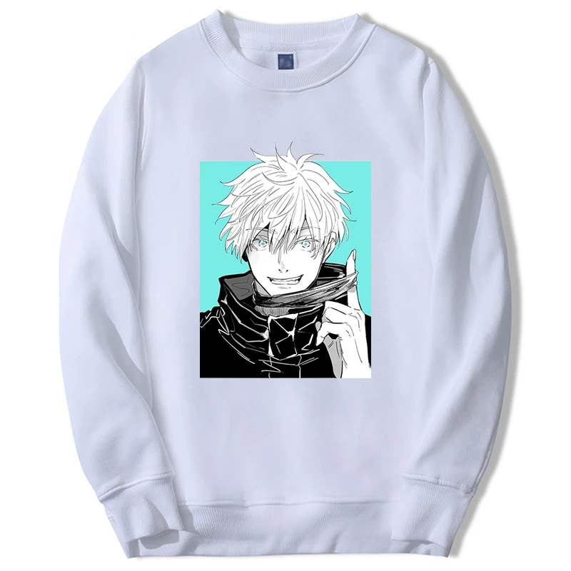 

Jujutsu Kaisen Sweatshirts Anime Men Women Gojo Satoru Graphic Hoodie Streetwear Fashion Crewneck Sportswear Loose Tracksuit