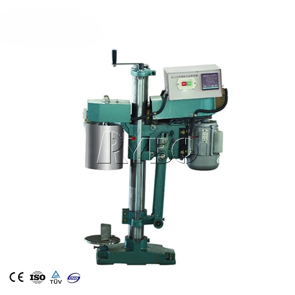 Low Price Portable Electric Glass Bottle ROPP Aluminum Cap Manual Screw Crimping Sealing Machine for Cork Wine Bottles