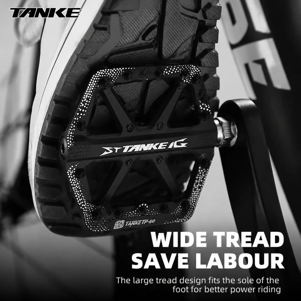 TANKE MTB Bike Pedals Nylon Fi - Pedal Platform Flat recension och pris