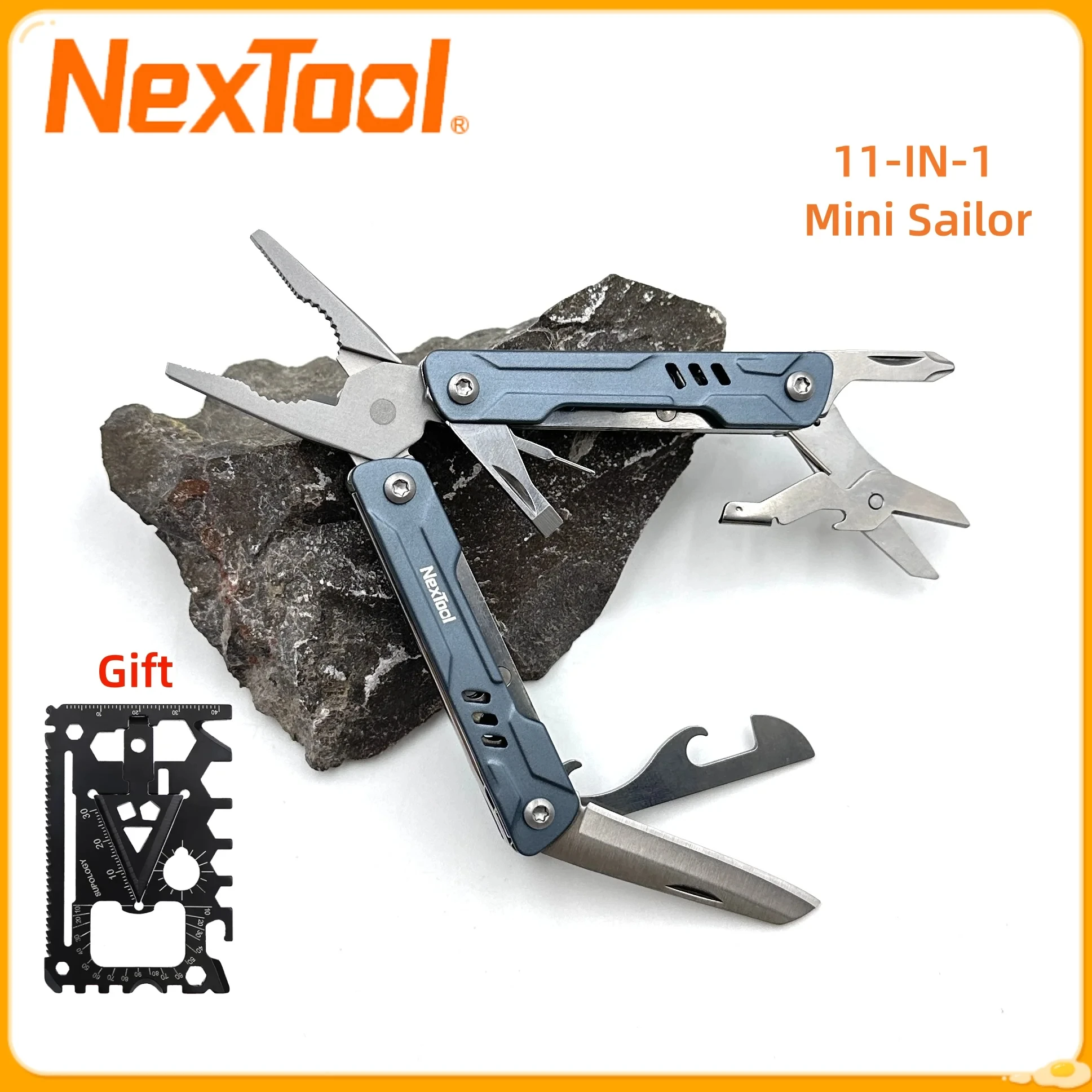 NexTool Mini Sailor 11-IN-1 Открытый многофункциональный карманный нож Складные плоскогубцы с функцией резки проволоки