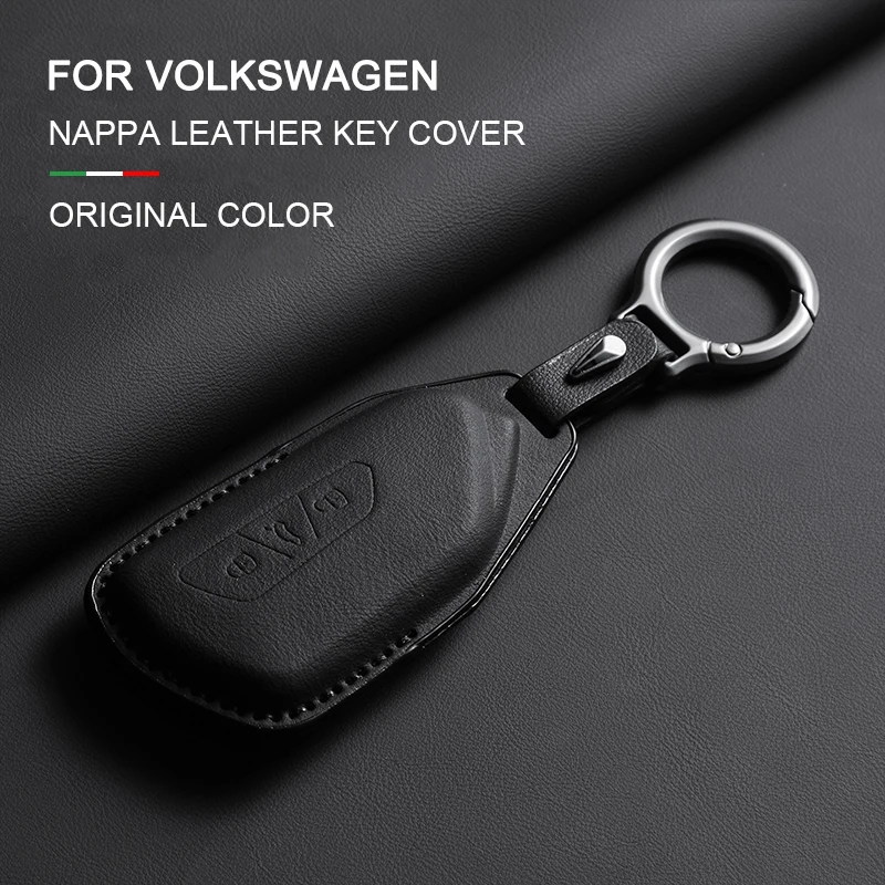 

3 Button Remote Leather Car Key Case Protection Case Cover Shell For VW Volkswagen Golf 7 8 MK7 MK8 ID.3 ID.4 Tiguan Cupra Skoda