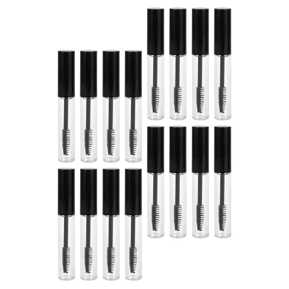 16Pcs 10ml Empty Mascara Tubes Eyelash Brush Tube DIY Containers Compact Lightweight Practical Makeup Artist Eyelash Brush Tube
