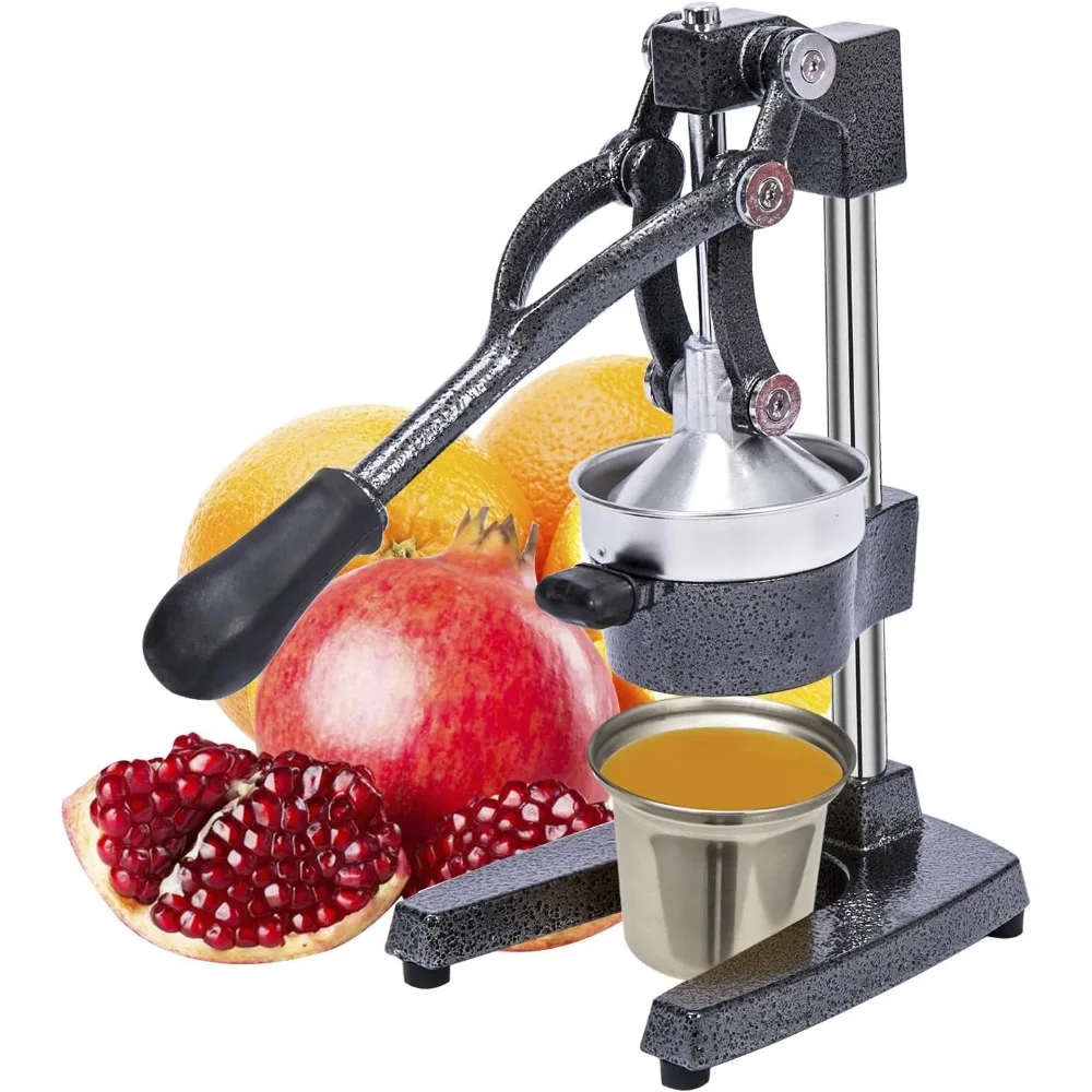 

Heavy Duty Cast Iron Manual Citrus Juicer with Stainless Steel Cup - Orange Lemon Lime Grapefruit Press