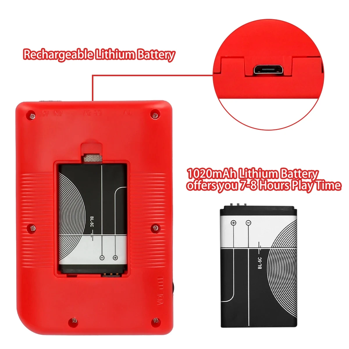 Multiple colors Retro Classic Games Children's Handheld Small Game Console Hundreds Of Game Charging Can Connected To The TV