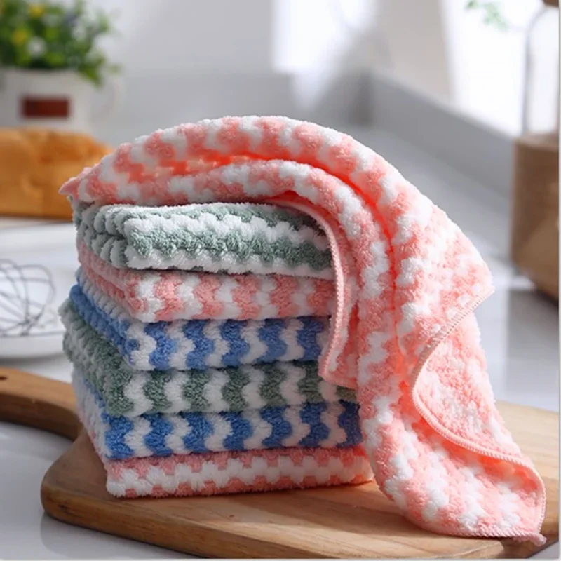 Cleaning Cloth Kitchen Anti-Grease Wipe Rags Microfiber Wipe Household Cleaning Products Multifunctional Cleaning Cloth