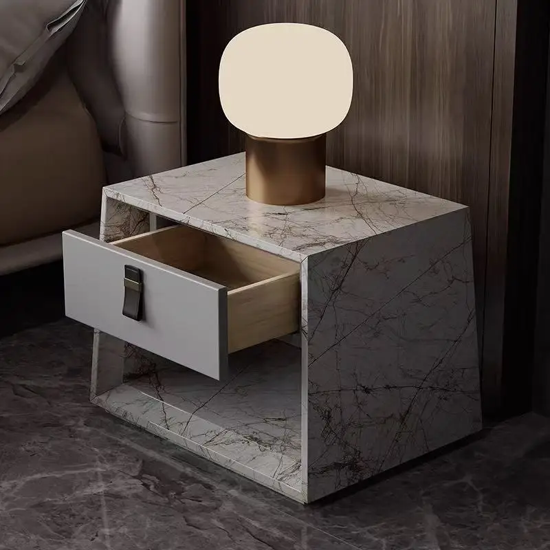 Mesa de cabeceira de móveis de luxo mesa de cabeceira de mármore de alta qualidade