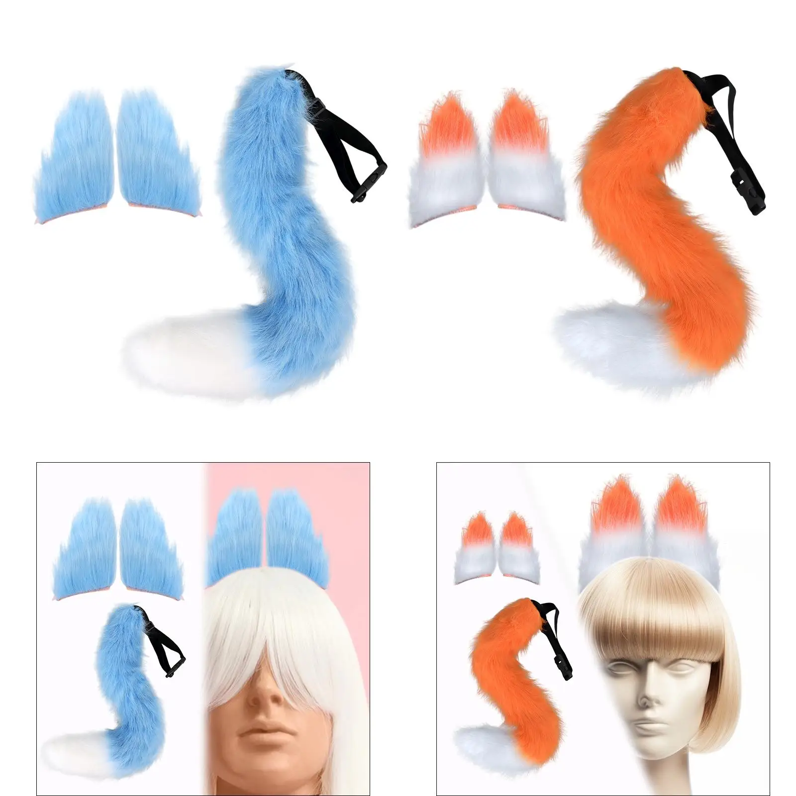 

Animal Ears and Tail Set Decoration Adjustable Cute Halloween Costume