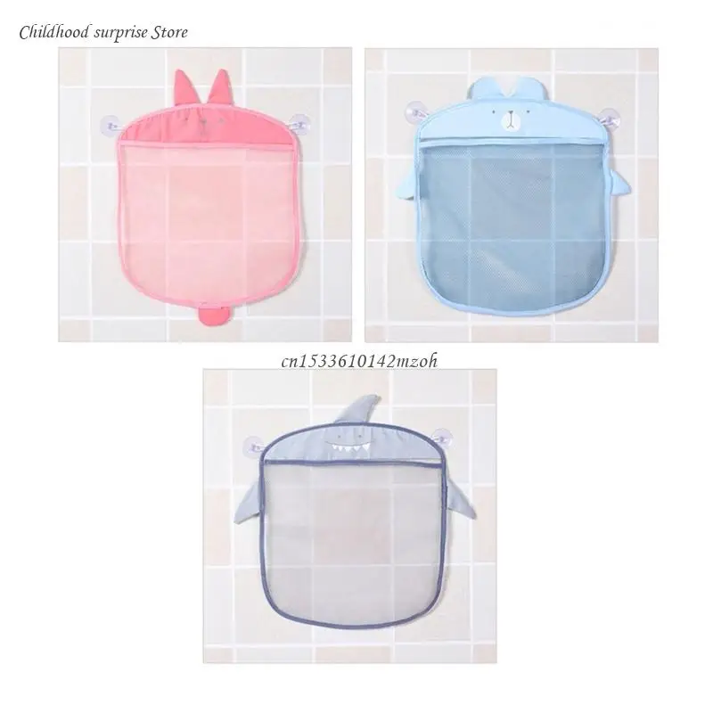 Multi-use Net Bags Make Baby Bath Toy Storage Easy For Kids & Toddlers with 2 Strong Suction Cups Quick Drying Dropship