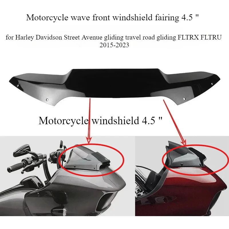 

Ветровое стекло-обтекатель для мотоцикла Harley Davidson Street Avenue Gliding Travel Road Gliding FLTRX FLTRU 2015+ (4,5 дюйма)
