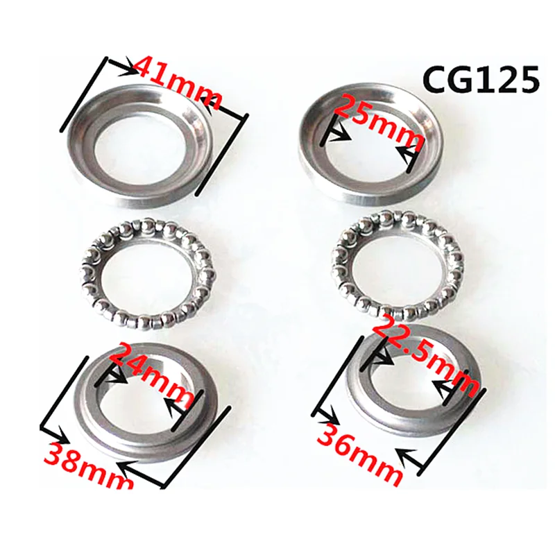 Motorcycle Steering Bearing Set for Honda Lifan Dayun Haojin Loncin Sanlg for LX125 CG125 CBT125 JH70 CGL125 Neck Ball Bearings