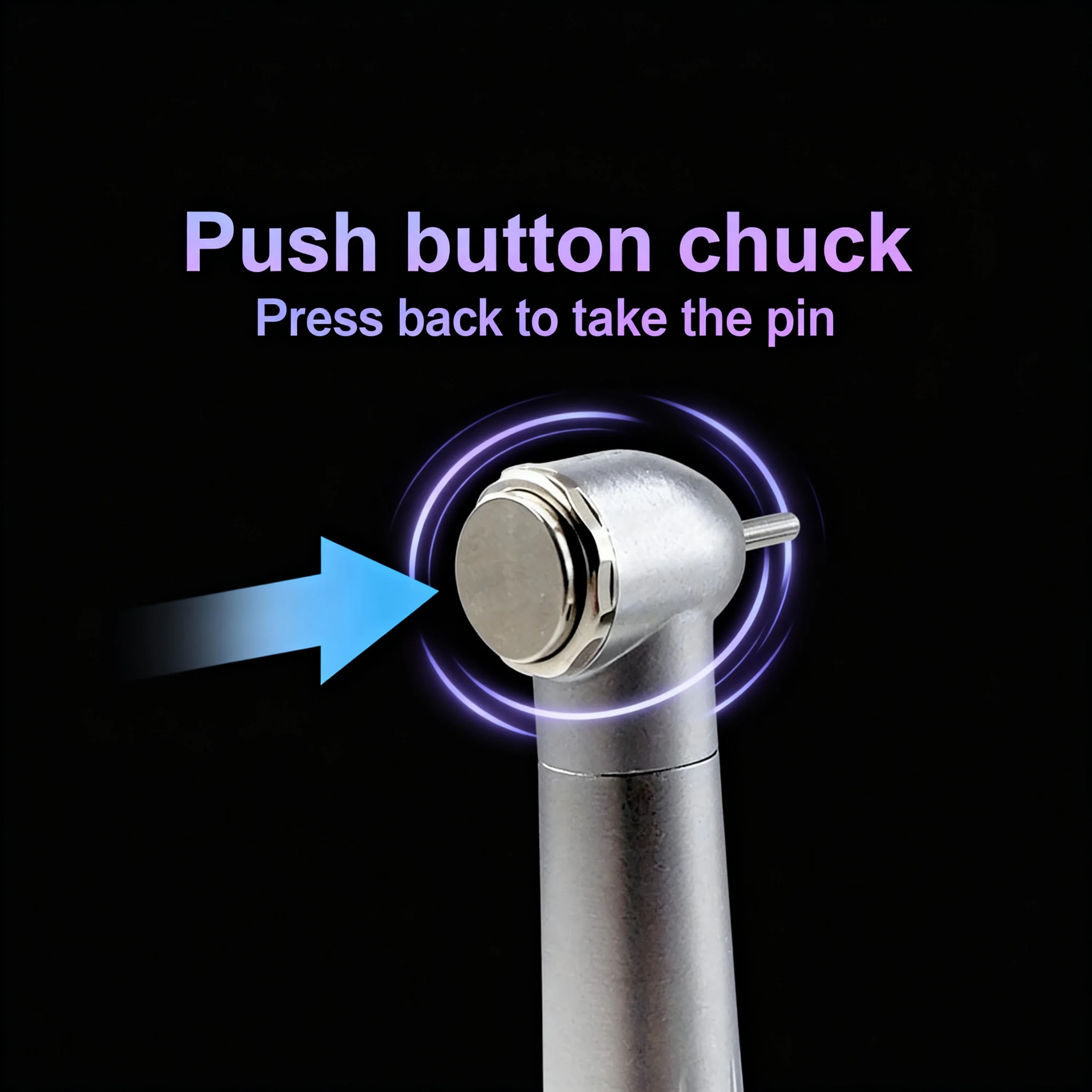 5Pcs/Kit LED High Speed Dental Handpiece Kits +15Pcs High Speed Burs Free With Lights E-tapePush Button 3 Water Spray, 2 Holes