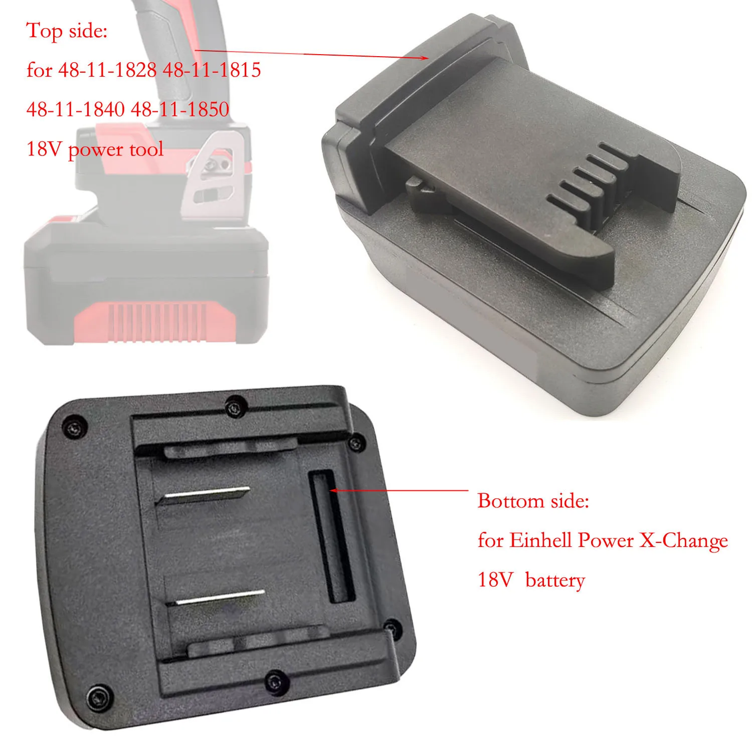 

Адаптер-преобразователь для литиевой батареи Einhell XChange 18 В в электроинструменты 48111828, 18 В, противоскользящий и безопасный