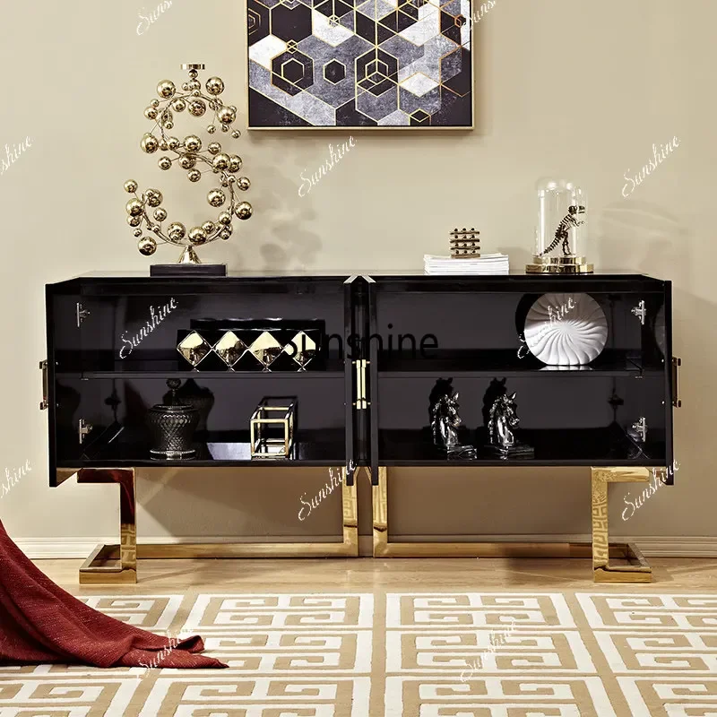 Italian minimalist paint dining side cabinet modern simple tea cabinet storage wine cabinetTJ