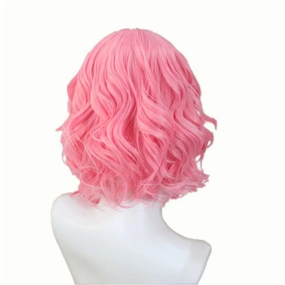 Transform! Idol Princess Cosplay Wig – Yukimori Ringo Pink Wavy Short Hair party wigs