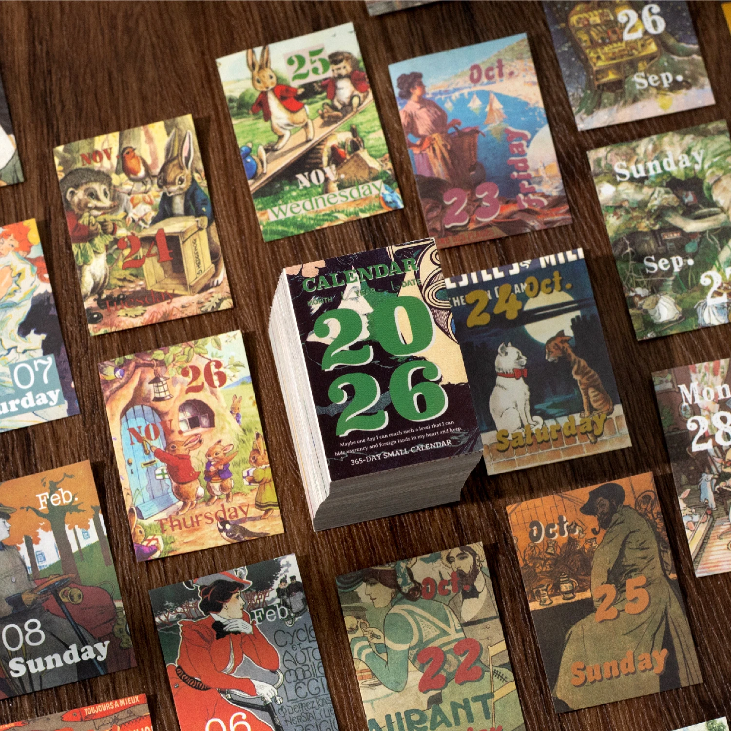 

2026 Mini Desktop Calendar Tear-off Design for Business Schedule Planning Office Desk Organization Modern Minimalist Style