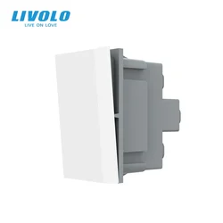 Livolo EU Standard Plastic Materials, Small One Gang Key Pad Wall Push Button Switch,Module Without Panel,No Metal VL-FCMKS-1P