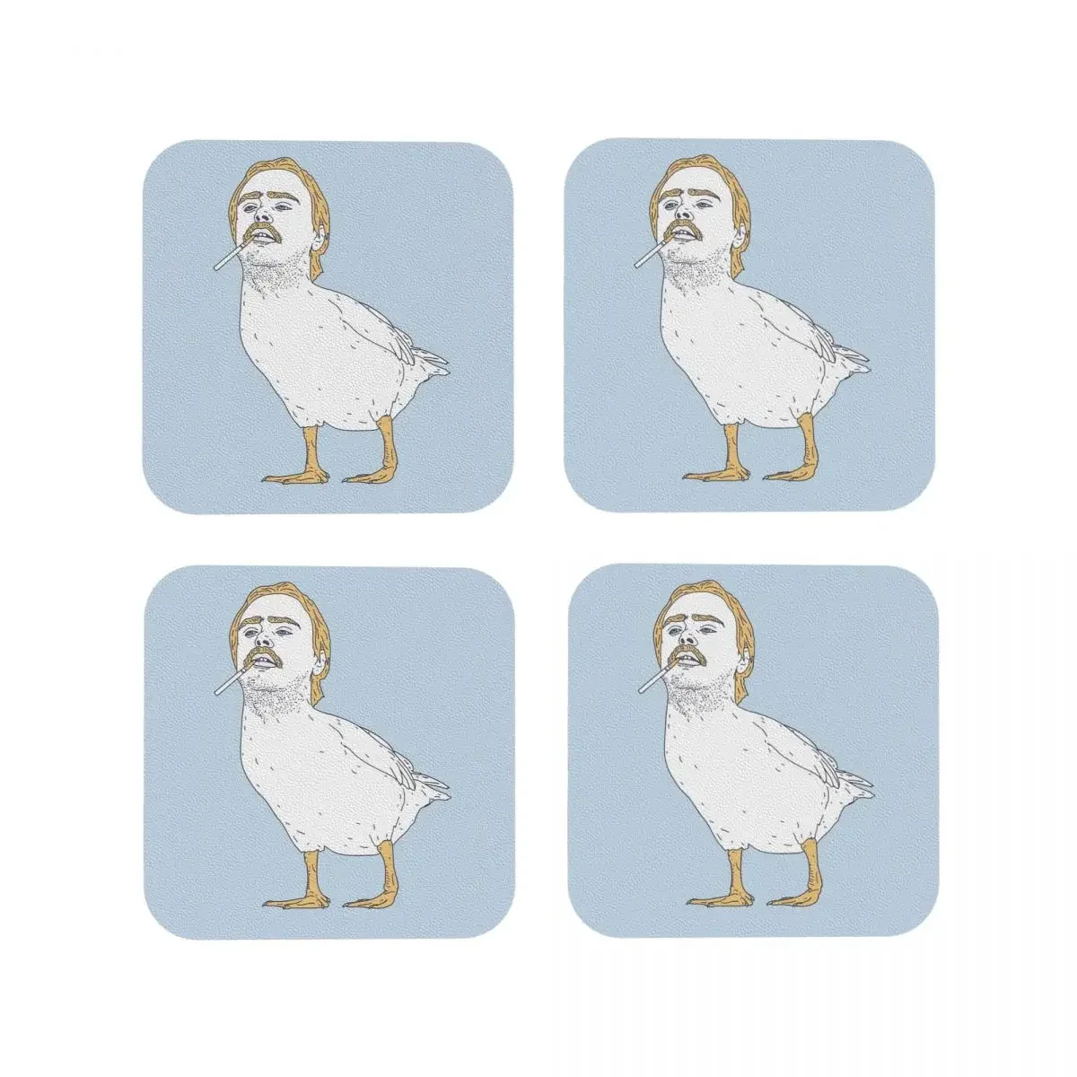 Gus Johnson - Goose Man - Canny Valley Coasters Kitchen Placemats Non-slip Cup Coffee Mats For Home Tableware Pads Set of 4