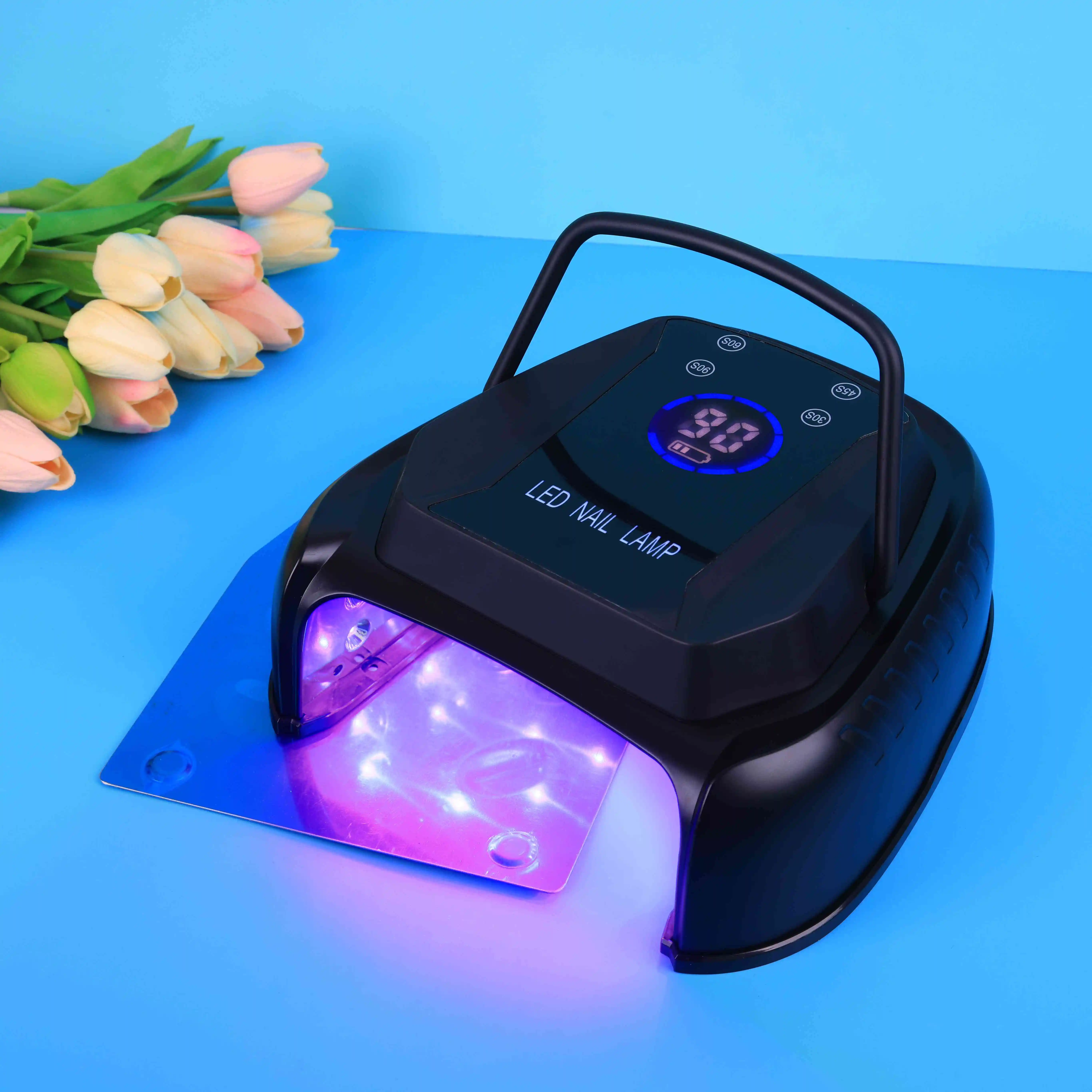 2024 Rechargeable Nail Lamp UV LED Stronger Lamp Cordless Nail Lamp Led Supplies 78W Salon Nail Gel Polish Dryer