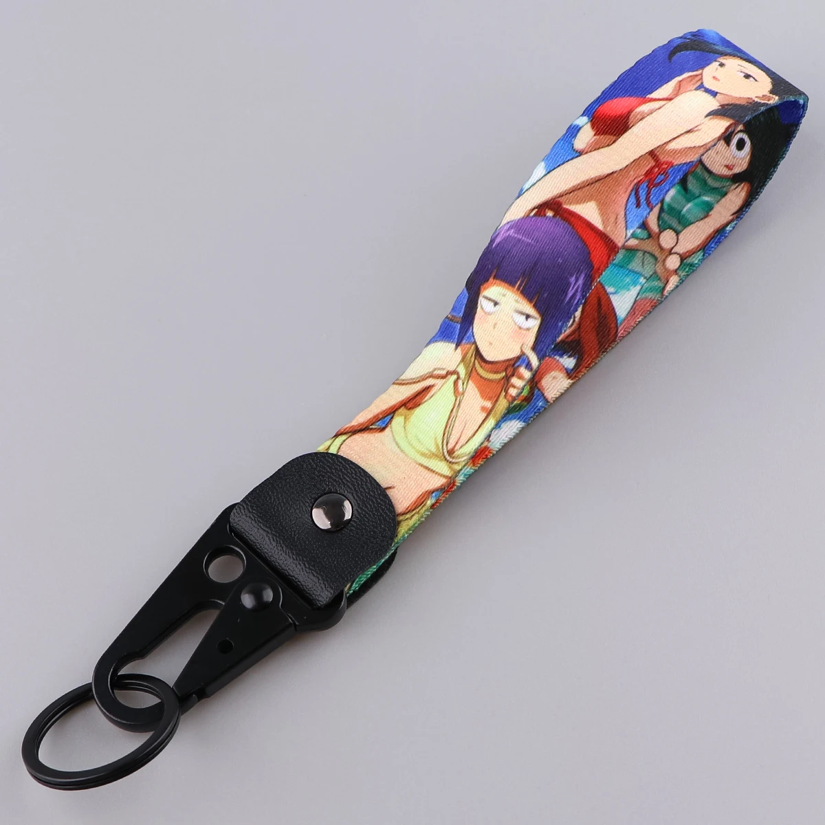 Short Phone Rope Wrist Strap Anime Lanyard for Keys Bracelet Key Ring Holder Car Motorcycle Keychain Accessories