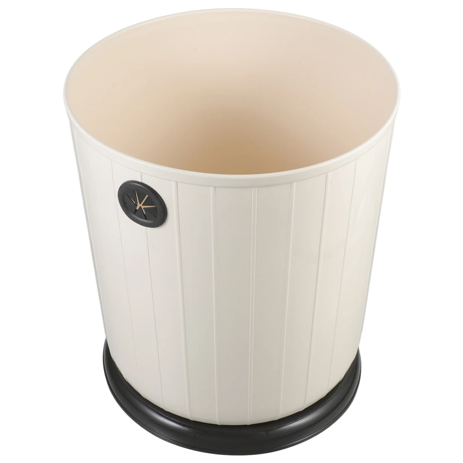 

1pc Retro Trash Can Oval Plastic Garbage Bin For Home Office Bathroom Simple Waste Container Household Trash Bucket