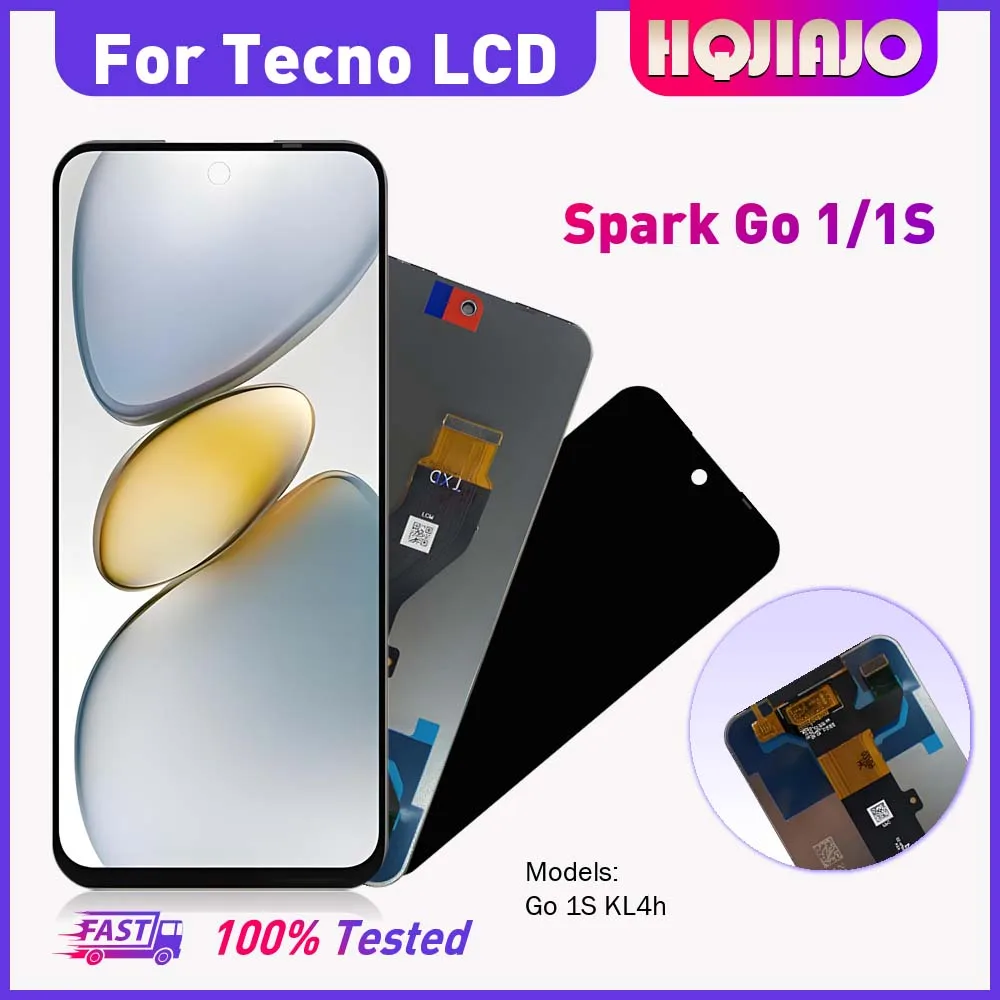 6.67'' Original for Tecno Spark Go 1 SparkGo1S LCD Display Touch Screen Digitizer for Spark Go1S KL4h LCD Screen Replacement