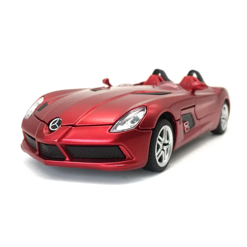 1:32 SLR Roadster Convertible Alloy Sports Car Model Diecast Metal Toy Vehicle Model Simulation Sound Light Collection Gift