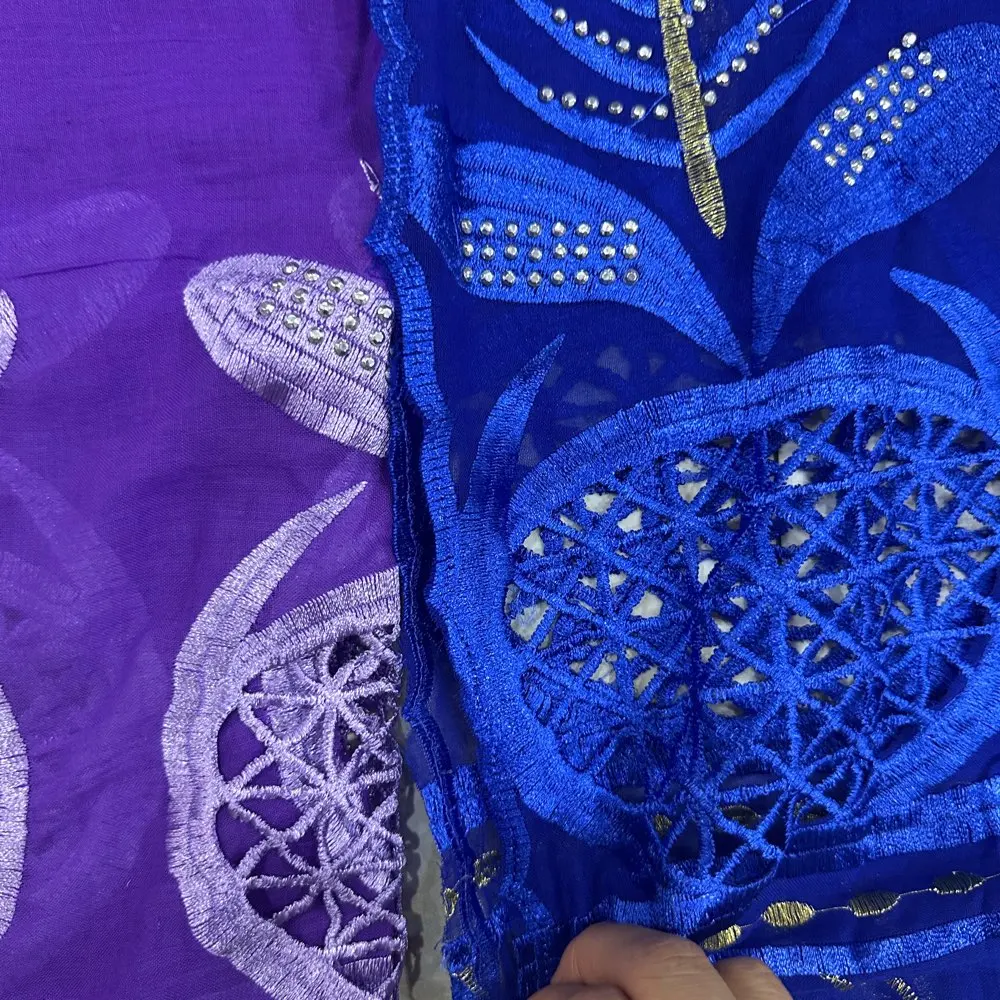 Afrikanische Frauen Hochwertige Baumwolle Stickerei Hijab 2x1m Kreis Design Muslimischen Schal Mode Schal Neueste Stil Afford material