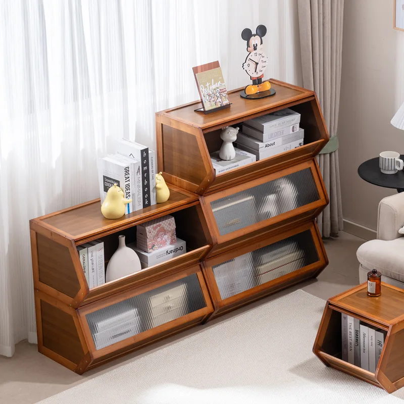 Light luxury style stackable storage cabinets, stacking storage cabinets, living room storage boxes, bedroom bedside tables