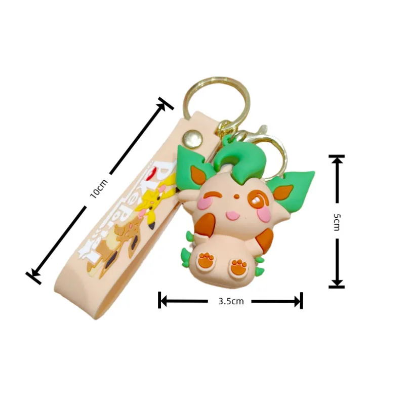 سلسلة مفاتيح كرتونية لطيفة على شكل بوكيمون، سلسلة مفاتيح بوكيمون المدرسية وسلسلة مفاتيح السيارة، هدية صغيرة، سلسلة مفاتيح PVC هدية ساحرة #3