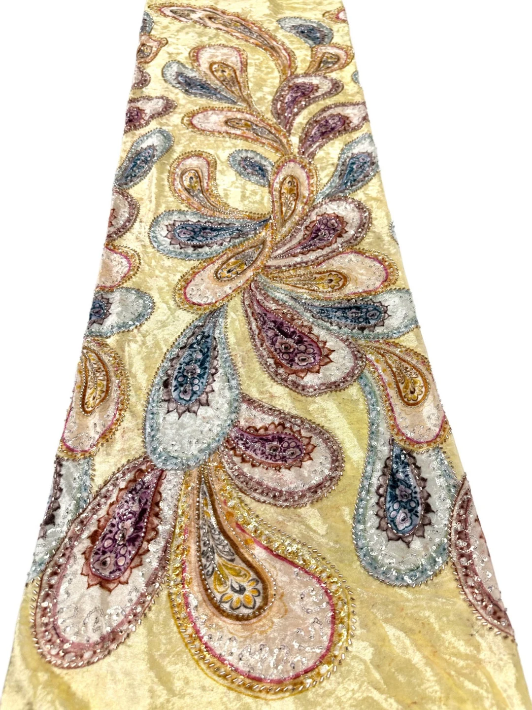 French Stylish Sequin Embroidered Lace Fabric, High Quality Material for Nigerian Wedding Dress, Performance Wear & DIY Craft