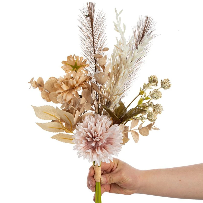 

Artificial Flower Silk Reed Chrysanthemum Wedding Bridal Bouquet Diy Gift Home Vase Festival Outdoor Garden Arch Scrapbook Decor