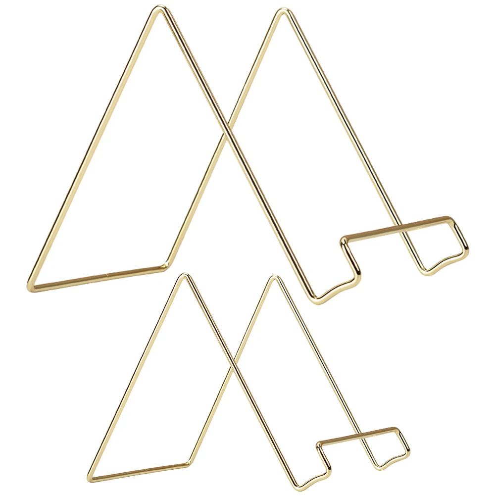 

2 Pcs Iron Display Stand Wire Rack for Photo Frame Book Magazine Compact Lightweight Sturdy Base