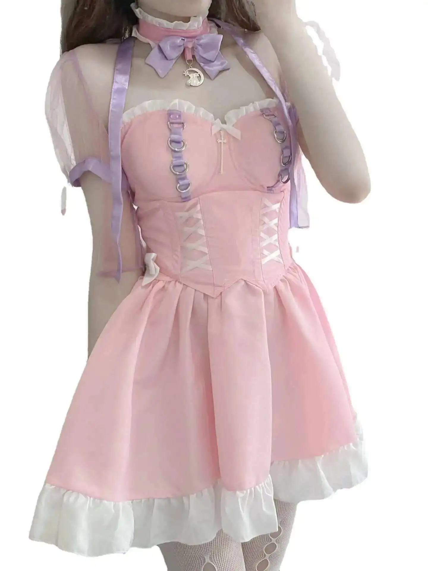 Dress Soft Maid Girl Sexy Hot Girl Suspender Skirt Maid Uniform Pure Style Sexy Maid Dress Elegant Charming Sweet Playful 989N