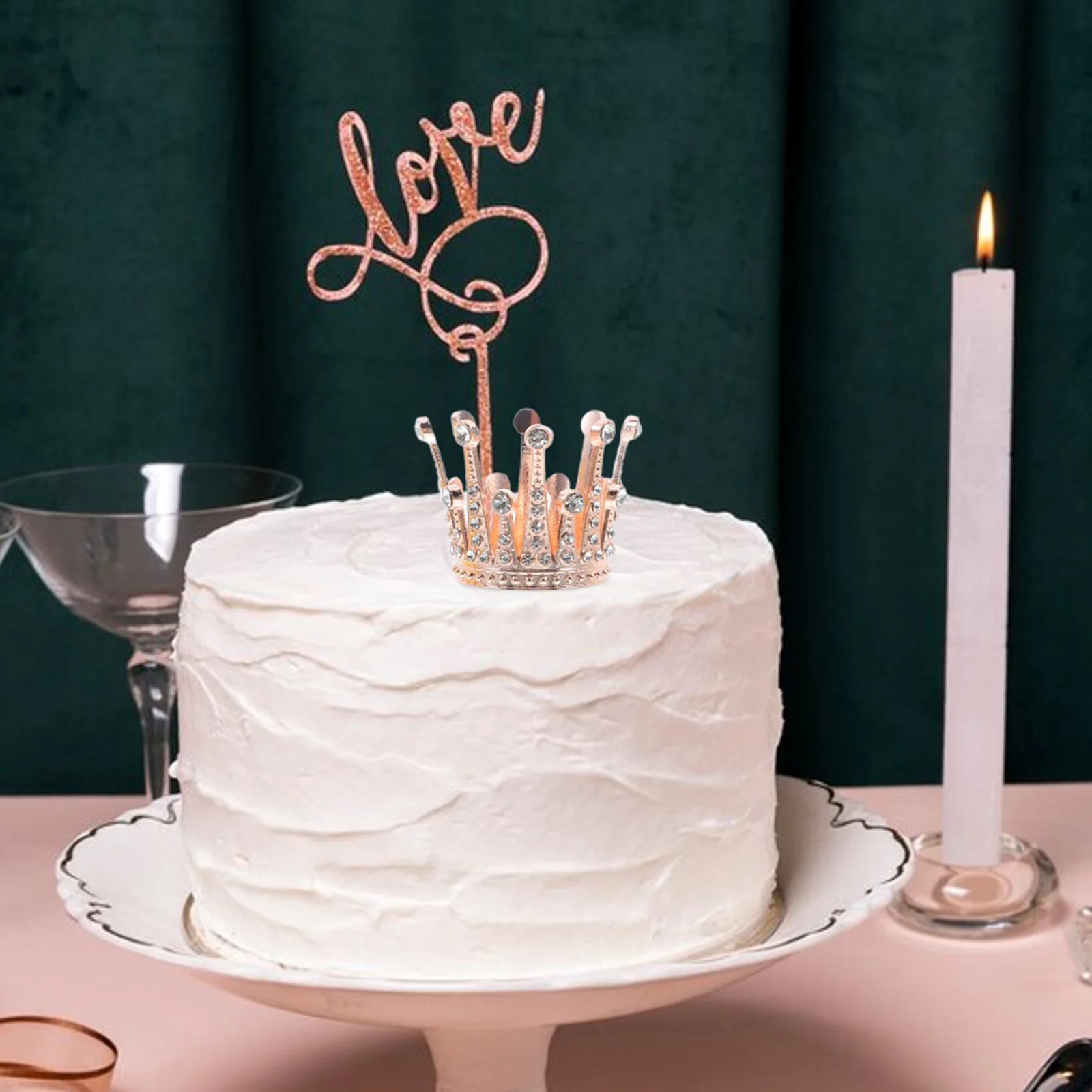

3 Pcs Flowers and Gifts Cake Topper Decorations Prince Mini Crown Miniature Crowns for Cakes Alloy Bouquet Miss