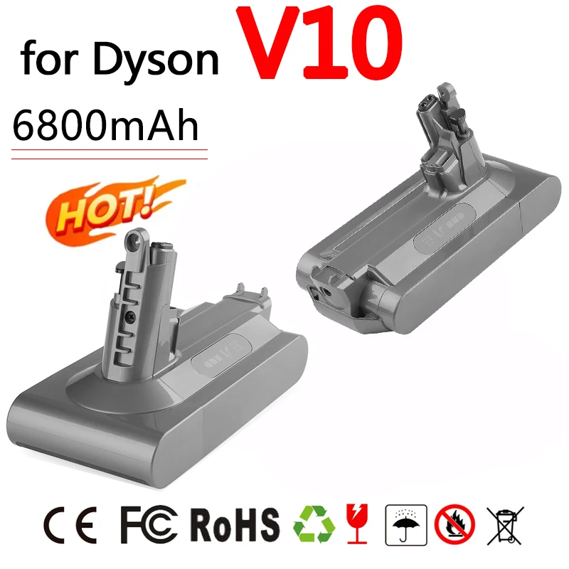 

For Dyson V10 Battery V10 Animal Absolute Fluffy Cordless Vacuum Cleaner NEW 25.2V 6000mAh-12800mAH DYSON V10 batterie