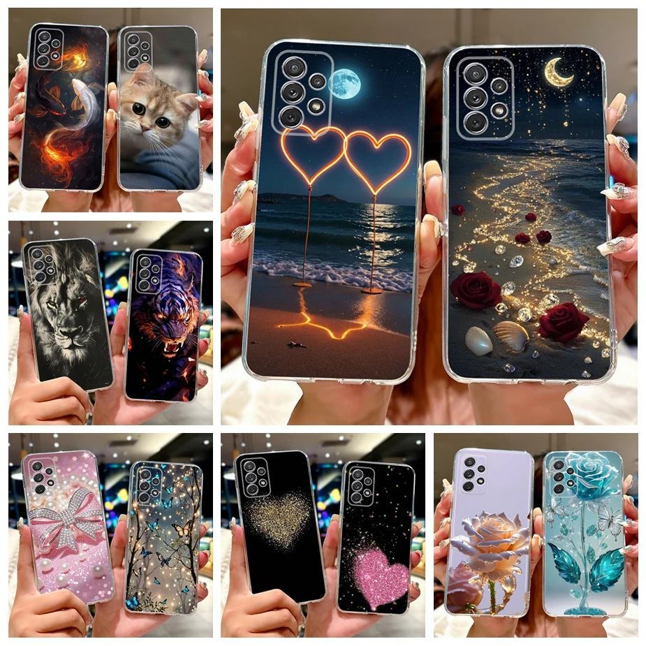Für Samsung Galaxy A52 A52s A72 5G Fall Neue Luxus Gemalt Abdeckung Weiche Dünne Telefon Fall Für Samsung A52 EINE 52s Galaxy A72 5G Shell