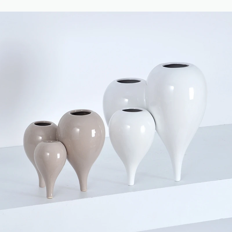 Ceramic Vase Three-piece Balloon Set Flower Vase Abstract Bubble Ceramic Handicraft Flower Arranger Home Decoration Accessoires