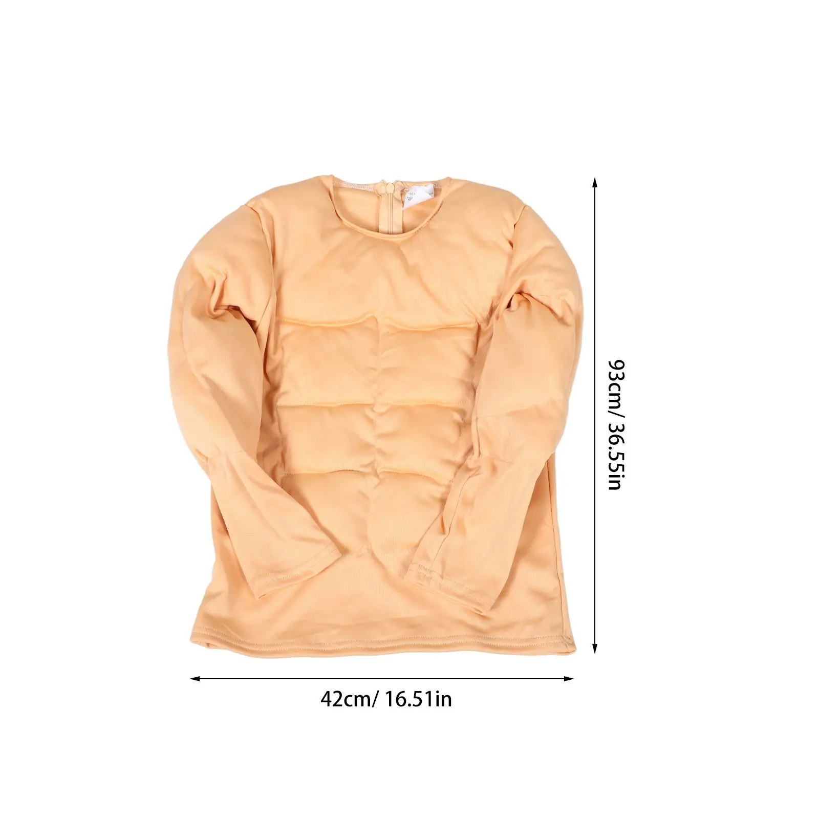 Disfraz muscular para hombres y niños, camisa muscular falsa de poliéster Beige, ligero, transpirable, Cosplay, escenario, piel muscular para bebé