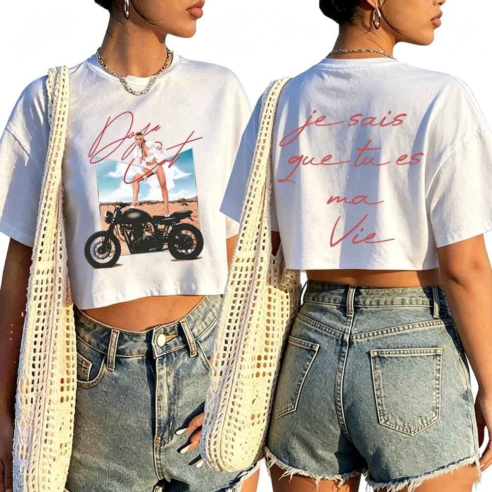 

Doja Cat Ma Vie Tour 2026 Shirt Women O-Neck Short Sleeves Crop Tops T-shirt