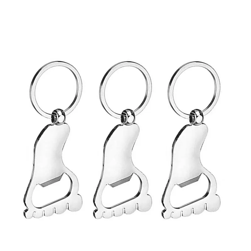 

5Pcs Bottle Opener Keychain Metal Foot and Hand Pendant Beer Opener Beverage Soda Beer Bottle Opener Keyring