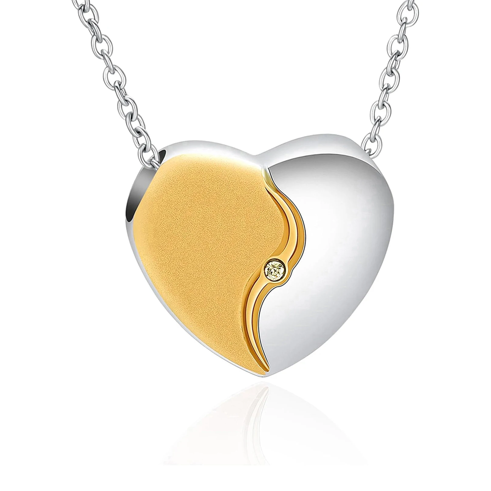 

Двойной цвет в форме сердца, урна для кремации, ювелирное ожерелье, ювелирные изделия для кремации для праха, кулон на память