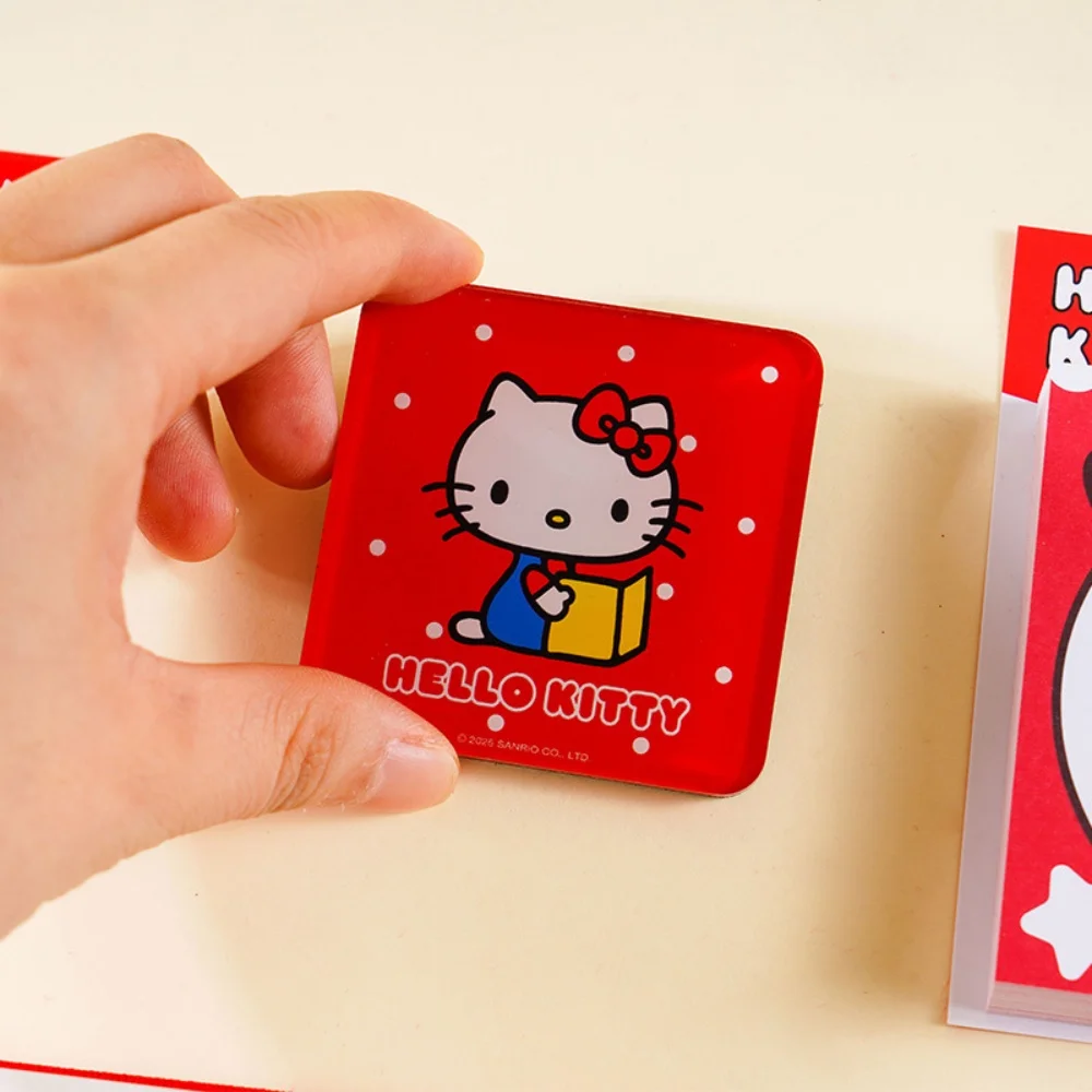Genuine Sanrio Hello Kitty Writing Set Gift Box A6 Diary Memo Pad PVC Document Bag Fridge Magnet Sticker Collection Notebook