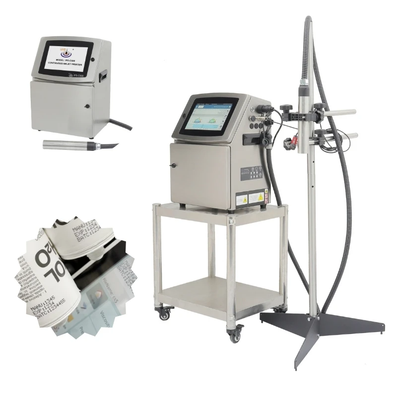 آلة الترميز النافثة للحبر CIJ للطابعة النافثة للحبر المستمرة لطباعة تاريخ انتهاء الصلاحية على البلاستيك والمعادن والكرتون #3