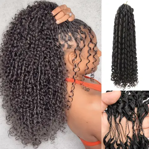 Knotless Pre Separated 100% Human Hair Crochet Extensions Miracle Knots Small Spirals Curly Virgin Feather Hair Bundles Pixie Curl Boho Twist Braid