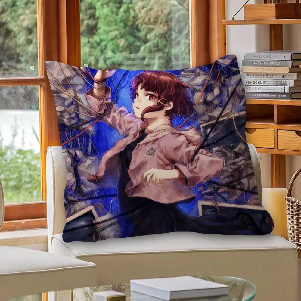 Anime Serial Experiments Lain Pillow Anime Pillow Sofa Bed Head Pillow Cover Cushion Cover 45x45 cm Fashion