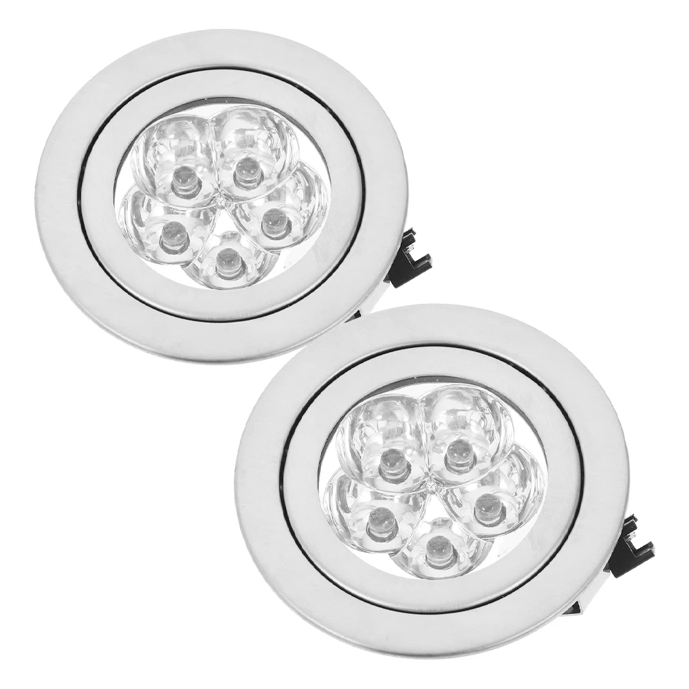 

2PCS Range Hood LED Bulbs Replacement Kitchen Stove Lens Saving Circular Lighting Appliance Cooktop Vent