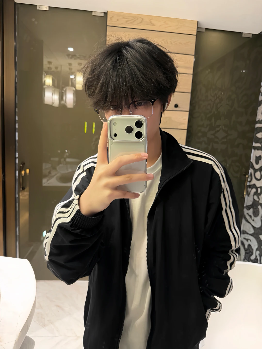 

Cleanfit Men's Flight Jaet Autumn American Stripe Splicing Stand Collar Windbreaker Loose Fit Youth Outdoor Sportswear