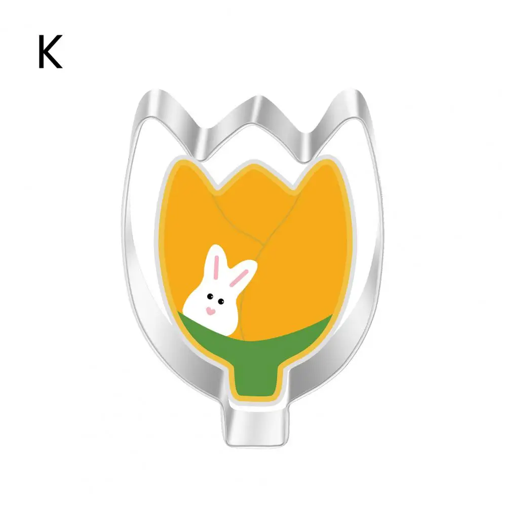 Easter Egg Cookie Cutter Clover Shape Cookie Mold Stainless Steel Easter Cookie Cutters Set Holiday Themed Biscuit for Baking