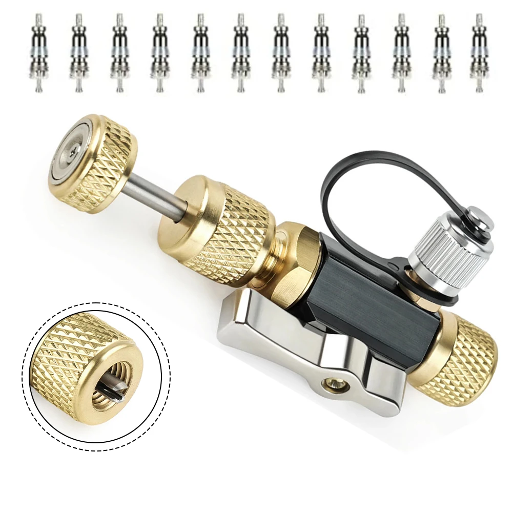 

Автоматический инструмент для удаления сердечника клапана 1/4 и 5/16 в 1, 20-микронный инструмент для удаления сердечника с вакуумным рейтингом, инструмент для разборки сердечника клапана